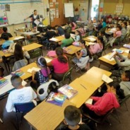 photo of children at desks