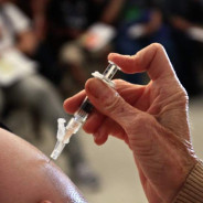 photo of vaccination being given, close-up